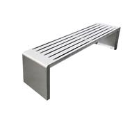 GEK208130 Banco de jardín Banco de Metal for jardín, Silla de Acero Inoxidable sin Respaldo, for Asientos de Ocio en Parques al Aire Libre Banco Exterior(Medio)