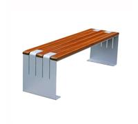 GEK208130 Banco de jardín Dark Brown Backless Outdoor Bench for Two People Bench Leisure Park Outdoor Bench Banco Exterior