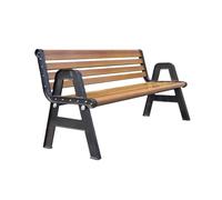 GEK208130 Banco de jardín Silla de jardín de Hierro for Exterior, con Respaldo, Banco de Ocio, Asiento con Estructura de Aluminio Fundido Banco Exterior(Medio)