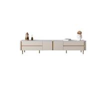 GEK208130 Consolas de TV de pizarra, gabinete de TV, combinación moderna y sencilla, de piso a techo, color blanco, para sala de estar, vitrina de TV