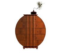 GEK208130 Dormitorio Cajonera Creativa Retro, Gabinete Art Deco for Sala de Estar, Almacenamiento, Cómoda Madera Estilo Medieval for Dormitorio, Entrada Torre de Almacenamiento(Walnut Color)