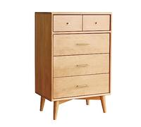 GEK208130 Dormitorio Cajonera de 5 cajones Estilo japonés, cómoda Madera Maciza, Muebles Dormitorio, aparador Almacenamiento, Armario for Sala Estar Torre de Almacenamiento