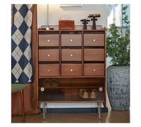 GEK208130 Dormitorio Cajonera de Madera Maciza, aparador Antiguo pequeño for el hogar, Almacenamiento for Sala Estar, Dormitorio, Puerta Tarjeta Torre de Almacenamiento