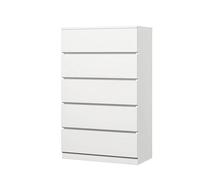 GEK208130 Dormitorio Cómoda Blanca de 5 cajones for Dormitorio, tocador, Mesa Maquillaje, Pasillo, Muebles 27,6 Pulgadas Torre de Almacenamiento(Blanco)