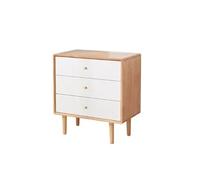 GEK208130 Dormitorio Cómoda Blanca for Dormitorio con 3 cajones de Almacenamiento, cómoda de Madera for Armario, Entrada, habitación de Invitados. Torre de Almacenamiento