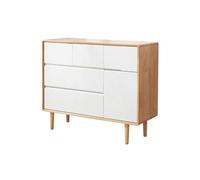 GEK208130 Dormitorio Cómoda Blanca for Dormitorio con 5 cajones y Puerta de Madera for Armario de Invitados. Torre de Almacenamiento