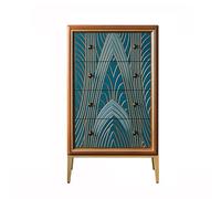 GEK208130 Dormitorio Cómoda, Cajonera de Madera, Armario Decorativo con Patas, Almacenamiento Independiente for Sala Estar y Dormitorio Torre de Almacenamiento(Blue,60 * 39 * 104cm)