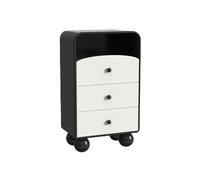 GEK208130 Dormitorio Cómoda, cómoda for Dormitorio, Armario de Almacenamiento con 3 cajones, mesita Noche Torre de Almacenamiento(Black-A)