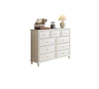 GEK208130 Dormitorio Cómoda con 9 cajones, Torre de Almacenamiento Madera, cómoda for Armario, mesita Noche, Sala Estar, lavandería, Pasillo Torre de Almacenamiento(Blanco,Grande)