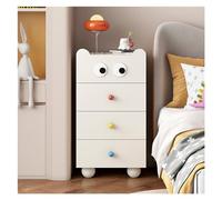 GEK208130 Dormitorio Cómoda con cajones for Dormitorio, cómoda de Madera Blanca, Moderna, Organizador Almacenamiento for Pasillo, Sala Estar, habitación niños Torre de Almacenamiento(45 * 35 * 85cm)