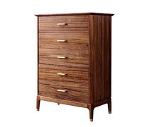 GEK208130 Dormitorio Cómoda de 5 cajones for Dormitorio, Gran Capacidad, cómoda, mesita Noche, cajón Madera Maciza, Almacenamiento con Mango latón Torre de Almacenamiento