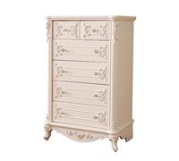 GEK208130 Dormitorio Cómoda de Estilo Europeo for Sala Estar, Color Blanco, 6 cajones, cómoda, Dormitorio, mesita Noche, cajón, Almacenamiento, Gran Capacidad, Alta Torre de Almacenamiento