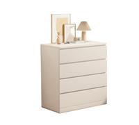 GEK208130 Dormitorio Gabinete de Almacenamiento casero Moderno con 4 cajones, cómoda de Lujo for dormitorios y Salas de Estar Torre de Almacenamiento(Blanco)