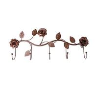 GEK208130 Gancho para abrigos y sombreros Estante de baño colgador de ropa de madera gancho de abrigo montado en la pared llavero decorativo sombrero bufanda bolso almacenamiento Hange Manos(Bronze)