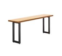 GEK208130 Hogar Mesa de Bar Industrial Baja con Estructura de Metal, Mesa de Comedor de Cocina Estrecha y de Pared Larga Multiusos Mesa de mostrador(140 * 40 * 75cm)