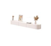 GEK208130 Home - Mueble de TV minimalista suspendido - Unidad de TV flotante - Gabinete de consola multimedia para centro de entretenimiento (blanco, grande)