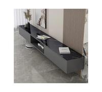 GEK208130 Home - Soporte flotante para TV montado en la pared, con múltiples compartimentos de almacenamiento, consola de TV, gabinete flotante para TV (negro, mediano)