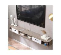 GEK208130 Inicio Consola Multimedia de Pared con Estante for Almacenamiento Debajo del televisor, Centro de Entretenimiento, Sala de Estar y Dormitorio Gabinete(Grey)
