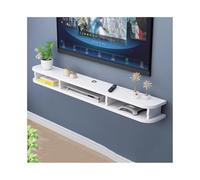 GEK208130 Inicio Estante de Almacenamiento Multimedia, Mueble de TV Flotante for Sala de Estar, Mueble de Almacenamiento con estantes flotantes Gabinete(Blanco)