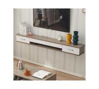 GEK208130 Inicio Estante Flotante for TV, Mueble de TV de Pared, estantes flotantes con cajón, Consola Multimedia for Entretenimiento Gabinete(Grey)