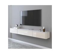 GEK208130 Inicio Floating TV Stand with 2 Drawer TV Cabinet for Small Living Rooms Edia Console Floating Storage Cabinet Gabinete(Blanco,200x24x19cm)