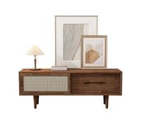 GEK208130 Inicio Gabinete de Almacenamiento Dormitorio Estilo Minimalista Moderno, Mueble TV pie for Sala Estar Madera Gabinete(Bruin)