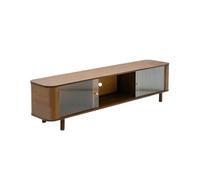 GEK208130 Inicio Mueble de TV con Puerta corrediza Madera, Mueble Almacenamiento pie for Sala Estar, Sencillo y Moderno Gabinete