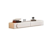 GEK208130 Inicio Mueble de TV/Consola Central Entretenimiento Madera Minimalista Moderno montado en la Pared, Blanco Gabinete