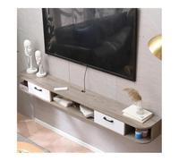 GEK208130 Inicio Mueble de TV Flotante con Puertas, Consola Multimedia, Centro de Entretenimiento for Mueble de Almacenamiento Debajo del televisor. Gabinete(Grey)
