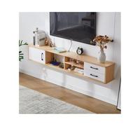 GEK208130 Inicio Mueble de TV Flotante de 74'' for Montar en la Pared, estantes flotantes con 2 cajones for Sala de Estar Gabinete(A)