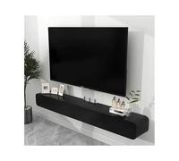 GEK208130 Inicio Mueble de TV Flotante de Pared Blanco con Puerta for Sala de Estar Gabinete(Negro,Medio)