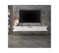 GEK208130 Inicio Mueble de TV Flotante de Pared, Centro de Entretenimiento, Unidad Multimedia de Pared con 3 Puertas, Muebles for el hogar Gabinete(Blanco,180x23x20cm)