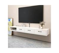 GEK208130 Inicio Mueble de TV Flotante de Pared, Consola Multimedia, Almacenamiento for Juegos, estantería for TV Gabinete(Blanco,200x23x20cm)