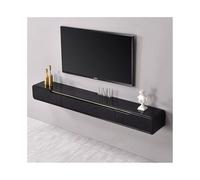 GEK208130 Inicio Mueble de TV Flotante, Mueble Colgante de Pared Minimalista, Estante de Almacenamiento Flotante de tamaño pequeño for Sala de Estar. Gabinete(Negro,Pequeño)
