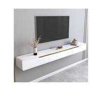 GEK208130 Inicio Mueble de TV Flotante, Mueble Colgante de Pared Minimalista, Estante de Almacenamiento Flotante de tamaño pequeño for Sala de Estar. Gabinete(Blanco,Grande)