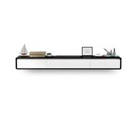 GEK208130 Inicio Mueble de TV Flotante, Mueble de TV de Pared, Consola Multimedia Moderna for Sala de Estar y Oficina. Gabinete(Negro,120x20x24cm)
