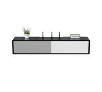 GEK208130 Inicio Mueble de TV Pared Madera Maciza y gabinete Almacenamiento enrutador for Apartamentos pequeños Gabinete(Negro)