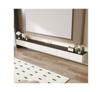 GEK208130 Inicio Mueble Flotante for TV, Mueble Flotante, Consola Multimedia for Sala de Estar Gabinete(White Black,160x24x20cm)