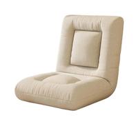 GEK208130 Inicio Sofá Perezoso Tatami Dormitorio Ventana salediza Cama Respaldo Silla Plegable cojín de Mentira Individual Sillon Puff(Blanco)