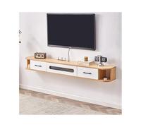 GEK208130 Inicio Soporte de TV Flotante con Almacenamiento for Sala de Estar, Consola Multimedia, Centro de Entretenimiento montado en la Pared Gabinete(A)