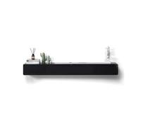 GEK208130 Inicio Soporte de TV Flotante con Puertas abatibles y cajones Centro de Entretenimiento Flotante de Pared Consola de TV Gabinete(Negro,200x20x24cm)