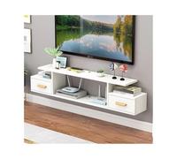 GEK208130 Inicio Soporte de TV Flotante, Estante Flotante for TV con cajón, Consola Multimedia de Pared for Sala de Estar Gabinete(Blanco)