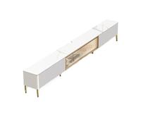 GEK208130 Inicio Soporte de TV Moderno for televisores hasta 65 Pulgadas, Mesa Consola, Centro Entretenimiento con gabinetes Almacenamiento, Muebles Multimedia Madera Gabinete