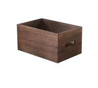 GEK208130 Libreria Estanteria Caja organizadora de Discos Vinilo, estantería Madera con mostrador Retro, Caja Almacenamiento Asas Estantería(Medio)