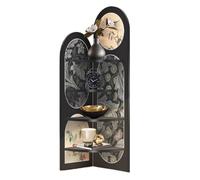 GEK208130 Libreria Estanteria Estante de Almacenamiento de Piso a Techo for Sala de Estar de Estilo Antiguo en gabinete esquinero, Estante esquinero for sofá Estantería(Pequeño)