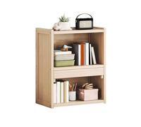 GEK208130 Libreria Estanteria Estante de exhibición Almacenamiento Abierto, estantería Madera 3 Niveles con cajón, Soporte Organizador Escritorio for Dormitorio Estantería