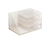 GEK208130 Libreria Estanteria Estantería acrílica Multicapa de Escritorio, Caja Almacenamiento Documentos pequeña con Valla Aumento Estantería