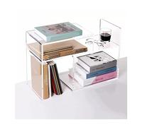 GEK208130 Libreria Estanteria Estantería de Escritorio acrílico expandible Organizador Transparente en Forma P Estante Almacenamiento Oficina Pequeño Organizador Ajustable for y hogar Estantería