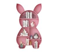 GEK208130 Libreria Estanteria Estantería de Hierro con Forma de Animal, Estante de Almacenamiento de Conejo, Libro de imágenes, estantería Simple de múltiples Capas Estantería(Pink)