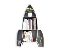 GEK208130 Libreria Estanteria Estantería de Hierro Creativa, estantería de Suelo, Estante de Cohete, Estante de Almacenamiento for Colgar en la Pared Estantería(90X20X150CM)